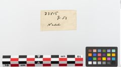 Etikett zu Bronzemehrkopfnadel (NHMW-PRAE-023815)